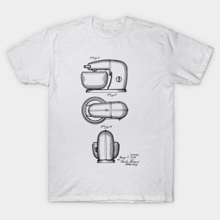 Kitchen Mixing Machine Vintage Patent Hand Drawing T-Shirt